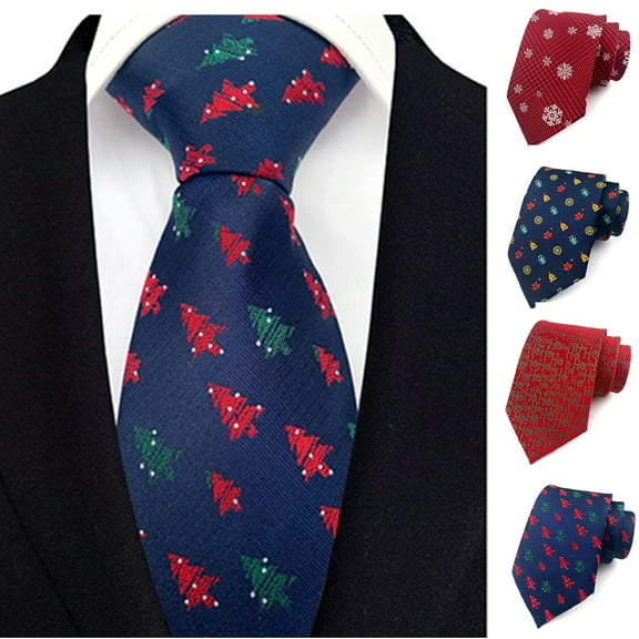 Christmas Ties for Men Holiday Funny Novelty Tie Xmas Necktie Vacation Ties Gift