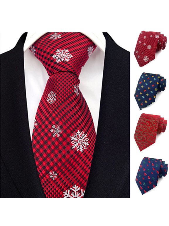 Christmas Ties for Men Holiday Funny Novelty Tie Xmas Necktie Vacation Ties Gift