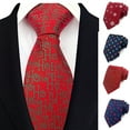 thumbnail image 1 of Christmas Ties for Men Holiday Theme Mens Tie Silk Necktie, 1 of 9