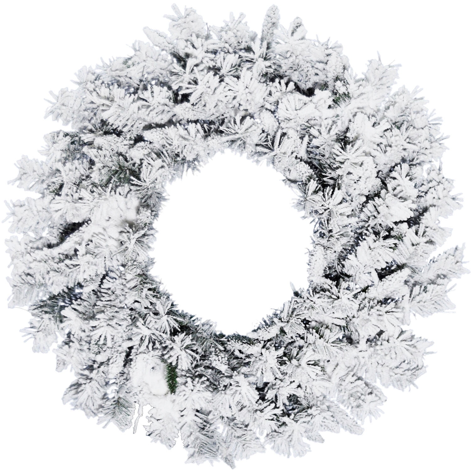 24" White Pine Artificial Snowy Christmas Wreath