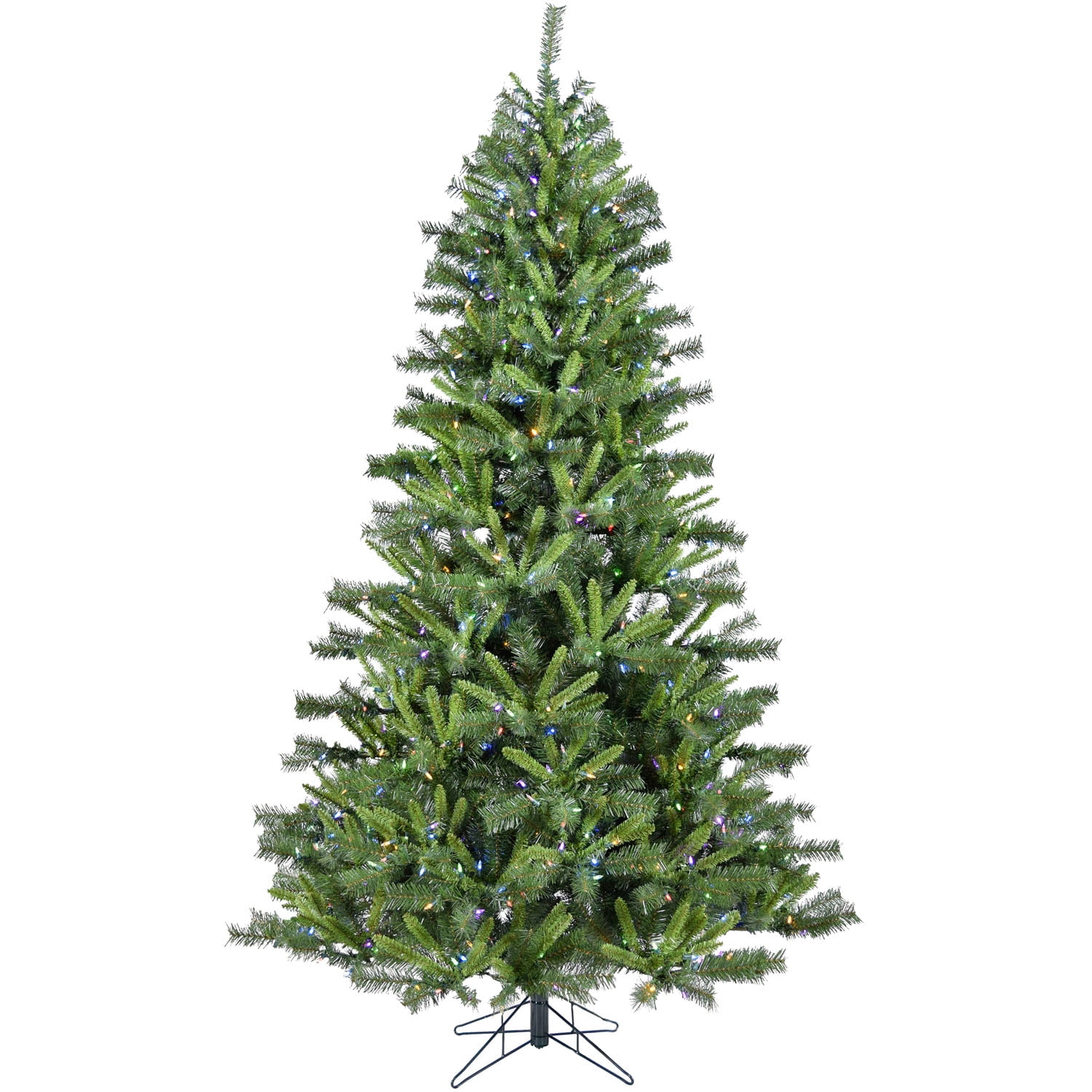 6.5-Ft Prelit Norway Pine Artificial Christmas Tree with Multicolor LED Lights
