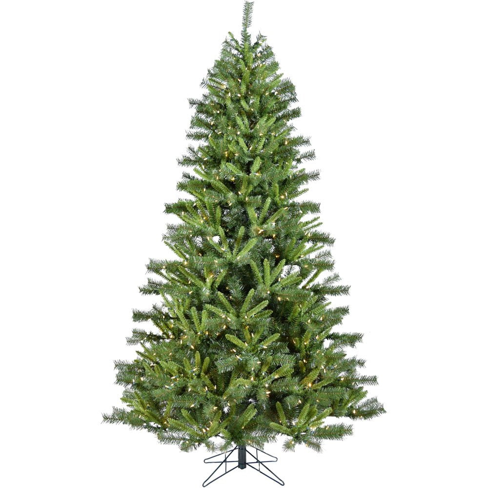 7.5-Foot Green Norway Pine Artificial Christmas Tree with Clear Lights