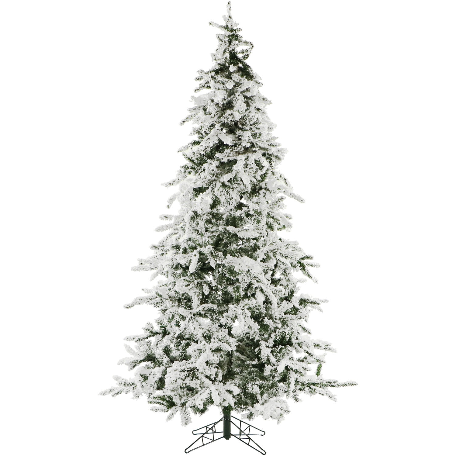 Christmas Time 7.5-Ft. White Pine Snowy Artificial Christmas Tree ...