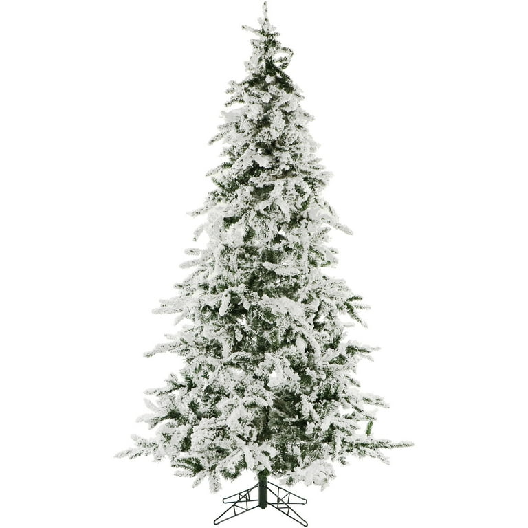 Christmas Time 7.5 Ft. White Pine Snowy Artificial Christmas Tree