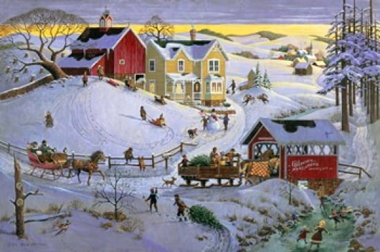 Christmas Time Canvas Art - Bob Pettes (24 x 16)