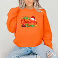 thumbnail image 1 of Christmas Time It’s Christmas Time Festive Holiday Typography Design Sweatshirt, up to size 5XL, 1 of 2