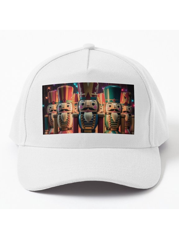 Christmas Time Nutcrackers Baseball Cap, Holiday Soldier Graphic Design, Classic Hat