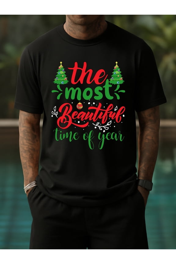 Christmas Time Tee Christmas comfort colors tshirt t shirts mens 180G 100% Cotton black Daytime and weekend wear Cool shirts , Funny shirts , t shirt Fashionable, printed, machine washable glitter e