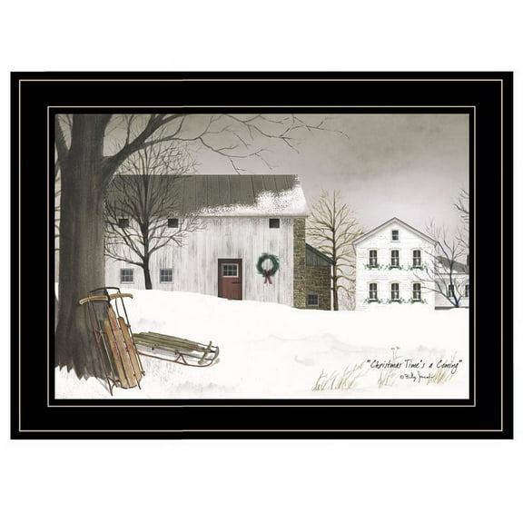Christmas Time is coming by Billy Jacobs Holiday Framed Print Wood Multi-Color