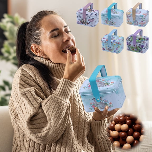 Christmas Tin Box Portable Gift Ingenious Packaging Box Children's Snacks Candy