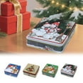 thumbnail image 1 of Christmas Tin Gift Box for Candy, Snacks, Cookies, Metal Storage Organizer, Decorative Holiday Treat Box for Adults, Festive Party Tin Box for Christmas Gifts, 17.3*17.3*2.36in, C, 1 of 7