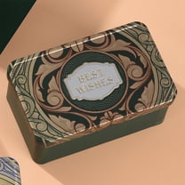 Christmas Tinplate Card Box, Assorted Color Greeting Gift Card Holders with Lid, Holiday Tin Box for Christmas Party Favors Xmas Present Supplies 4.3x2.7x1.9in