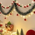 thumbnail image 1 of Christmas Tinsel Garland 1 Pack Dark Green Tip Metallic Garland Artificial Xmas Garland For Indoor Outdoor Christmas Tree Decoration Holiday Party Supplies, 1 of 6