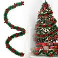 thumbnail image 1 of Christmas Tinsel Garland with Red Bows, 78.74 inch Sparkly Hanging Garland for Tree, Festive Mantel & Staircase Swag, Long Lasting Tinsel Decor for Holiday Home & Party, 1 of 7