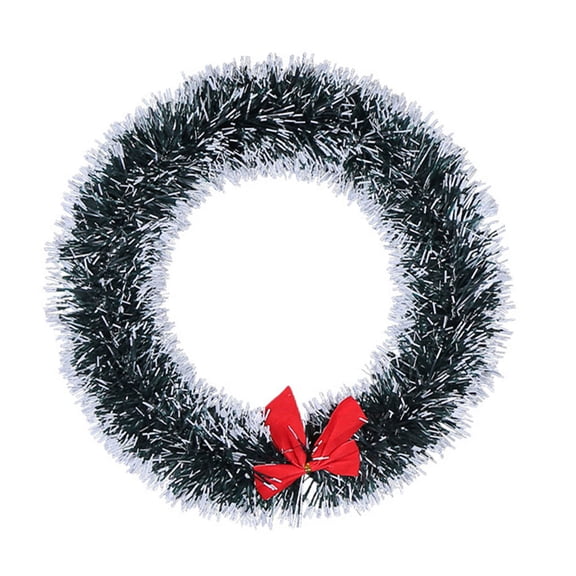 Christmas Tinsel Ribbons Green Ribbon Garland Xmas Tree Hanging Pendent Ribbons Bow Knot Wreath Ornaments Party