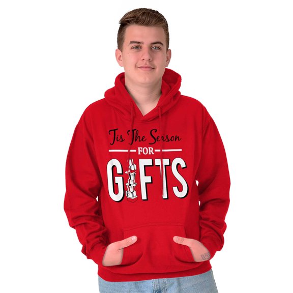 Christmas Tis The Season For Presents Hoodie Sweatshirt Women Men Brisco Brands L