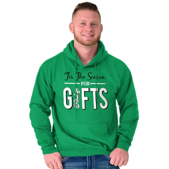 Christmas Tis The Season For Presents Unisex Plus Fleece Graphic Hoodie Brisco Brands 2X