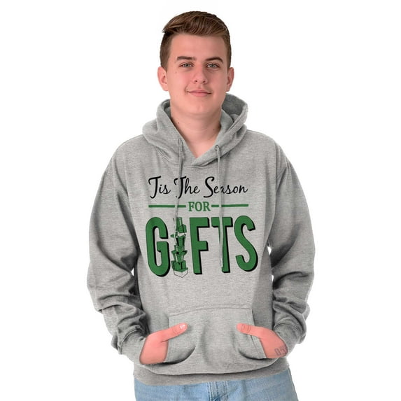 Christmas Tis The Season For Presents Unisex Plus Fleece Graphic Hoodie Brisco Brands 5X