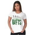 thumbnail image 1 of Christmas Tis The Season For Presents Womens Fitted Plus Size Graphic Tee Brisco Brands 3X, 1 of 5