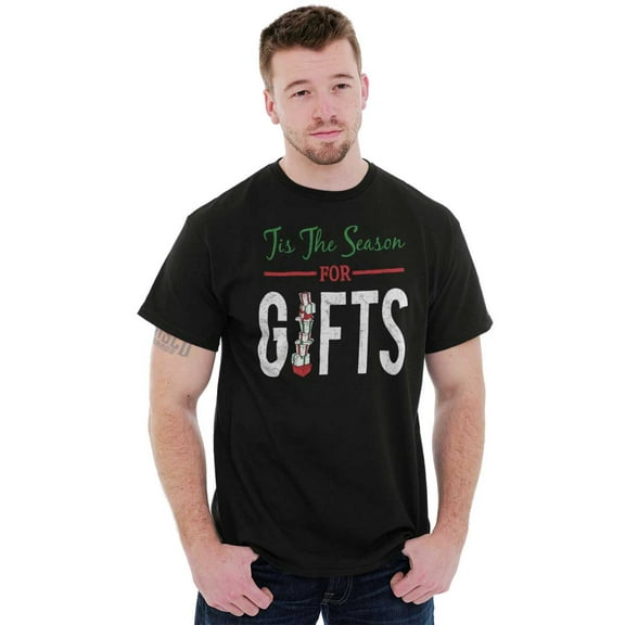 Christmas Tis The Season Presents Men's Graphic T Shirt Tees Brisco Brands X