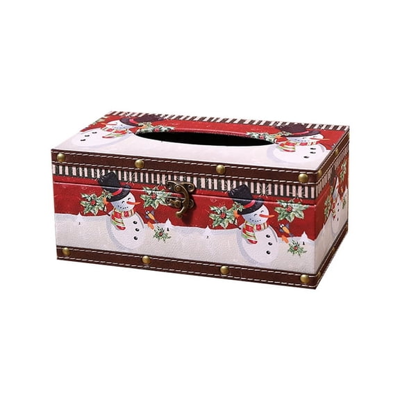 Christmas Tissue Box Home Indoor Dining Table Living Room Coffee Table Desktop Paper Box Tissue Tube,