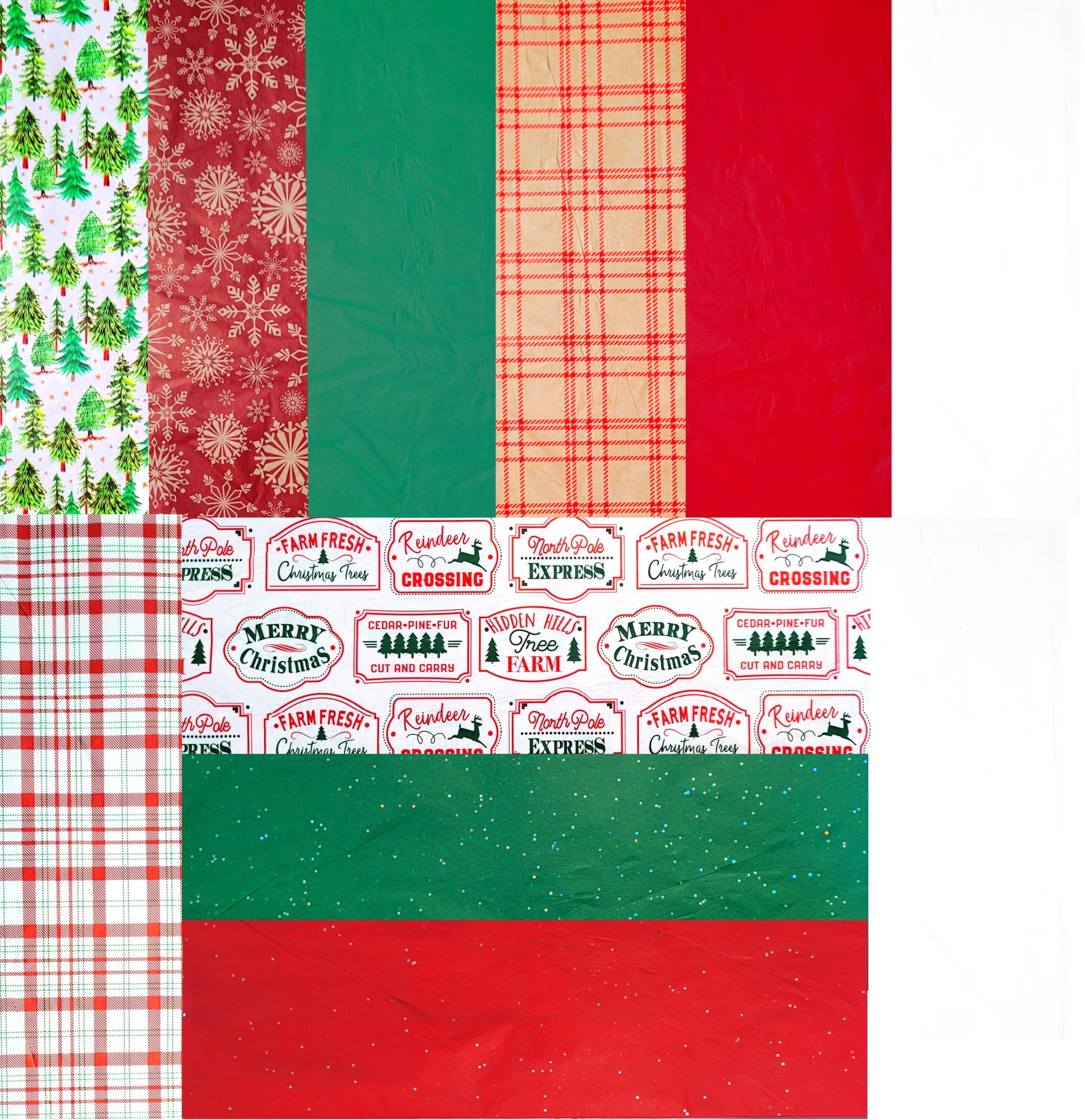 Christmas Tissue Paper Xmas Red White Green Gold Solid - Temu