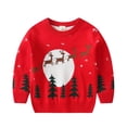 thumbnail image 1 of Christmas Toddler Baby Boy Girl Fall Winter Knit  Warm Pullover Long Sleeve Coat Crewneck Reindeer Elk Sweatshirt Sweater, 1 of 9
