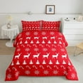 thumbnail image 1 of Christmas Bedding Set,Xmas Elk Deer Comforter Set,Winter Snowflake Down Comforter Candy Pine Tree Christmas Gift Bedding Comforter Sets,Red Christmas Decoration, 1 of 5