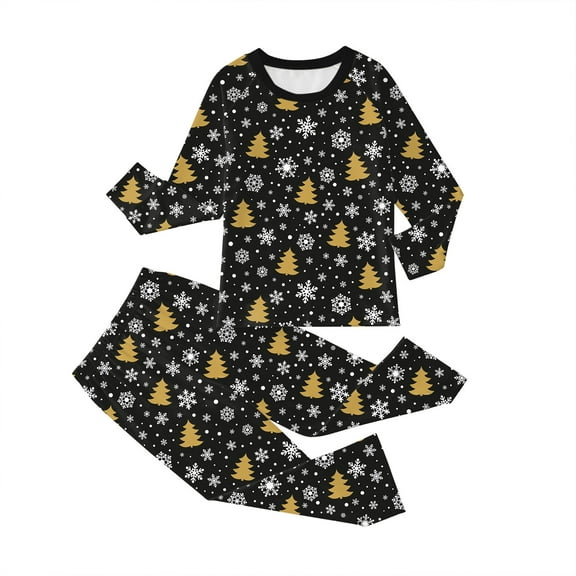Christmas Toddler Boy Outfit Kids Pajamas Cotton Long Sleeve Matching Holiday Set Girls Kids Xmas Jammies Size 2-3T