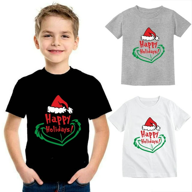 Christmas Toddler Boys TShirt Cool Cotton T Shirts Christma Gift for