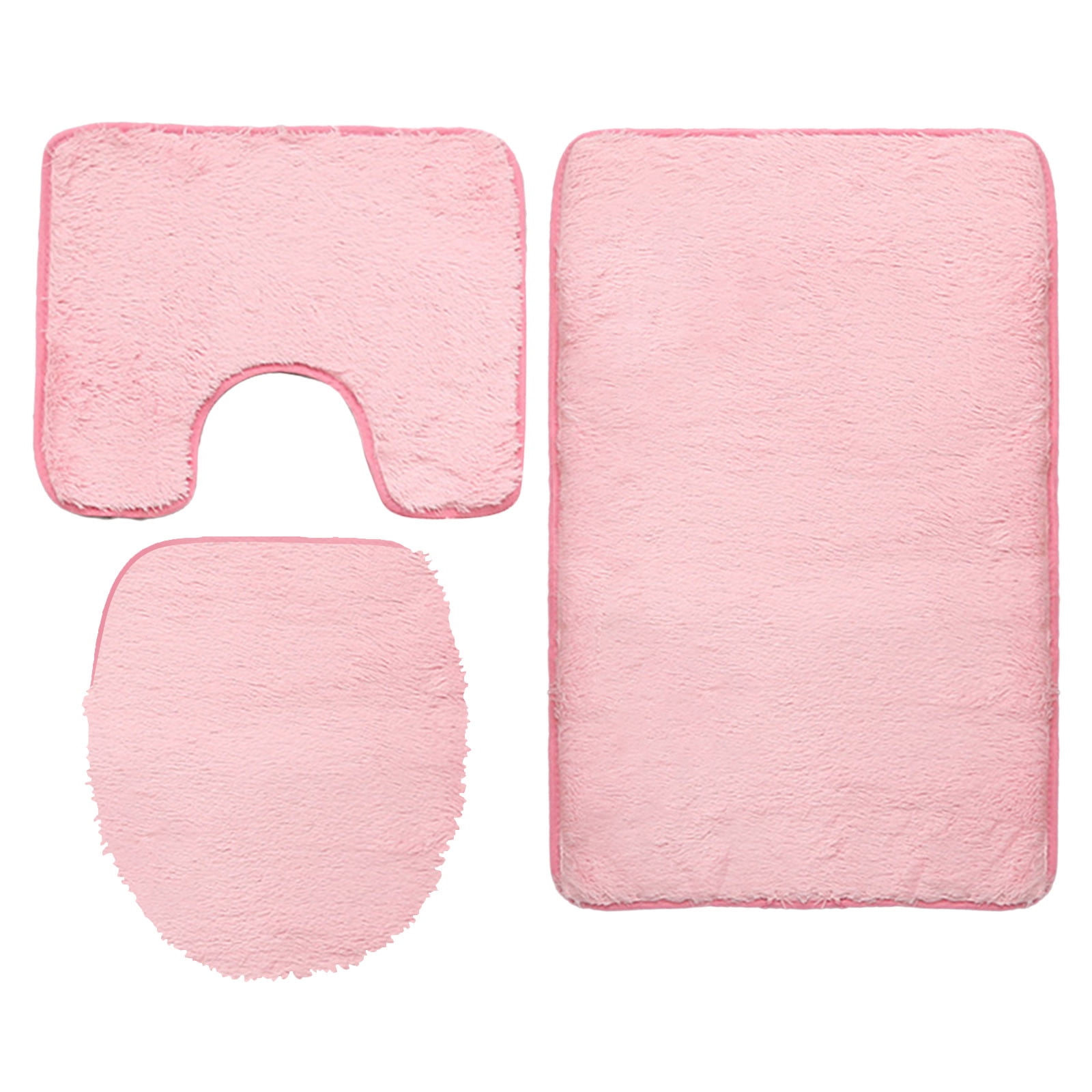 Christmas Toilet Seat Cover And Rug Set - 3-Piece Bathroom Decor With Toilet Mat & Lid Cover For Holiday Home Decorating