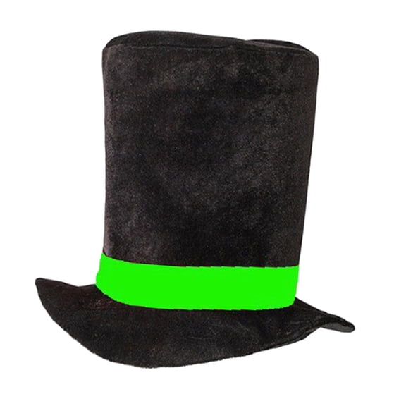 Christmas Top Hat Magician Hat Carnival Headgear Soft Fabric Lightweight Comfortable for Adults Holiday Party Role Play