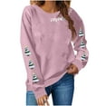 thumbnail image 1 of Christmas Tops for Women 2025 Xmas Tree Cute Print Tops Crewneck Graphic Sweatshirts Long Sleeve Pullover Tops Festival Outfits for Women, 1 of 6