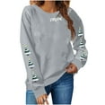 thumbnail image 1 of Christmas Tops for Women 2025 Xmas Tree Cute Print Tops Crewneck Graphic Sweatshirts Long Sleeve Pullover Tops Festival Outfits for Women, 1 of 6