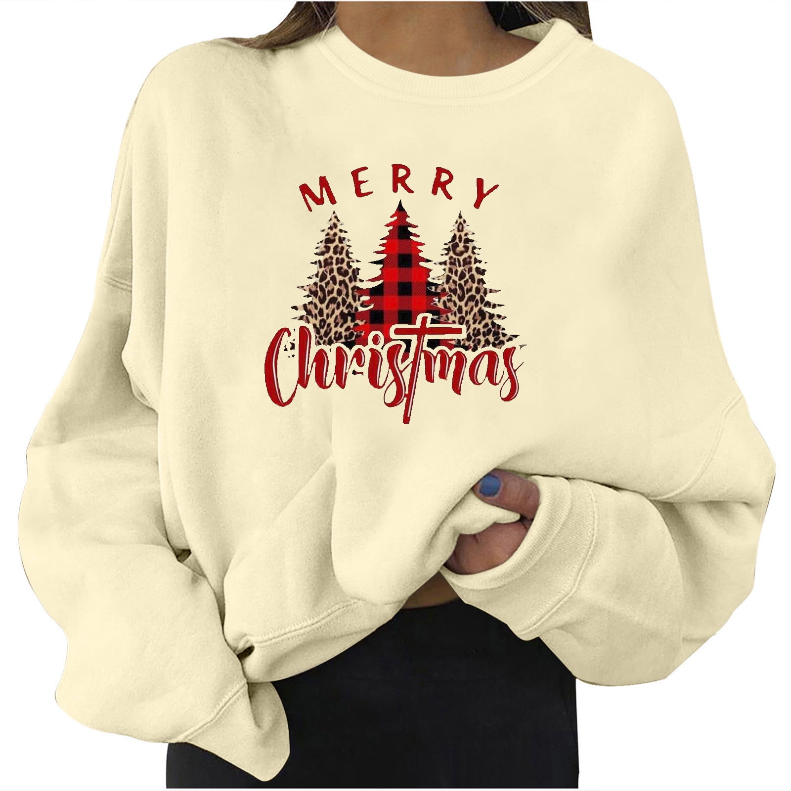 Christmas Tops for Women Dressy Plus Size Cute Gnomes Santa Print Pullovers Lightweight Soft Cozy Tunics Walmart