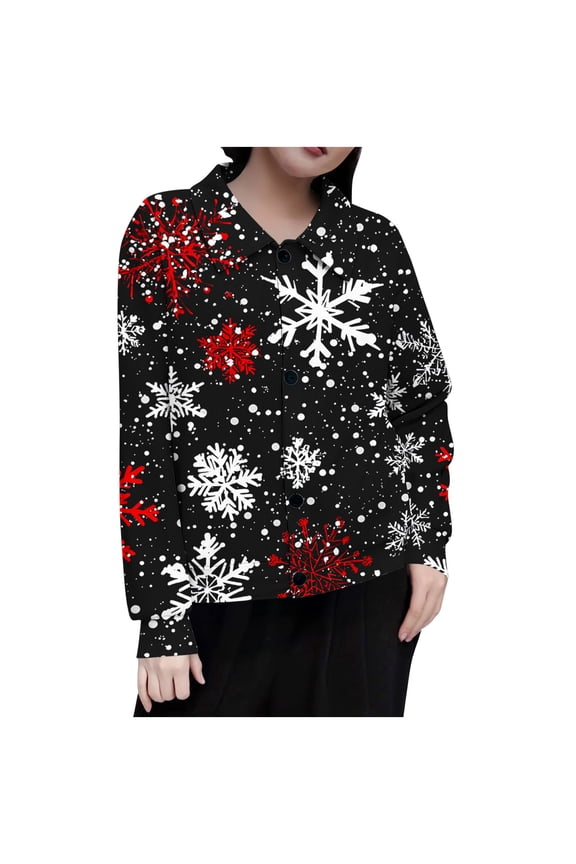 Christmas Tops for Women Halter Tops Y2K Fall Long Sleeve Shirts Graphic Plus Size Caterpillars Peasant Blouses Plus Size