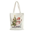 thumbnail image 1 of Christmas Tote Bag, Christmas Canvas Tote Bags Gifts for Women Girls, Winter Reusable Grocery Shopping Bag (E), 1 of 6