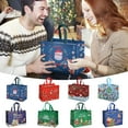 thumbnail image 1 of Christmas Tote Bags Gift Bag Reusable Christmas Bags Xmas Gift Wrap Bags Grocery Shopping Totes for Xmas Holiday Party Supplies, 1 of 4