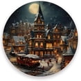 thumbnail image 1 of Christmas Town Night Coasters Absorbent Moisture Non-Slip Drink Coaster Ceramic Stone with Cork Base Desktop Protection Prevent Furniture Damage 4PCS Home Decor, 1 of 6