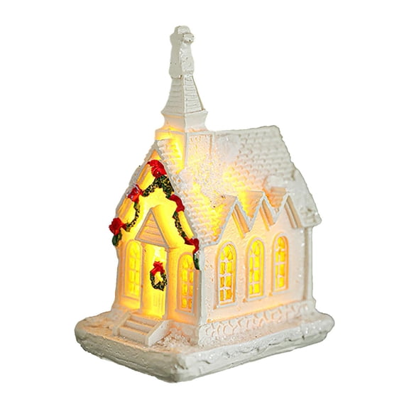 Christmas Town Village, LED Lighted Christmas Village Houses, Christmas Village Decorations, Christmas Village Building, Christmas Houses Figurines for Indoor Tabletop