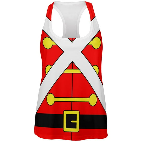 Christmas Toy Soldier Costume All Over Womens Work Out Tank Top Multi MD