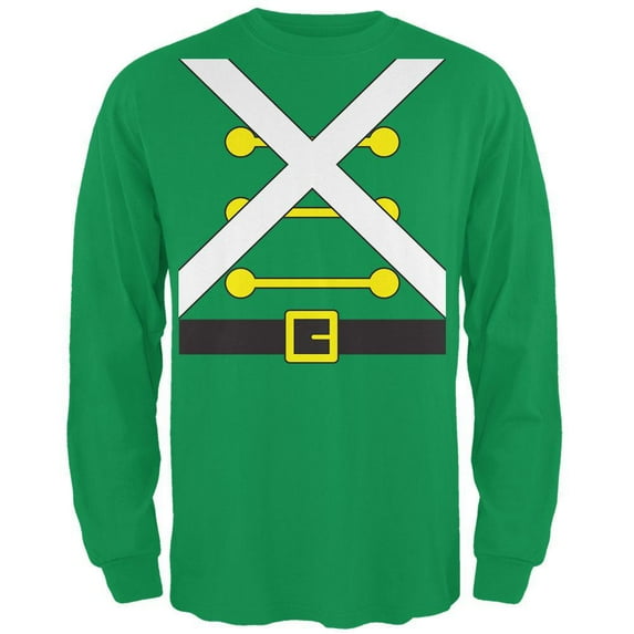 Christmas Toy Soldier Costume Mens Long Sleeve T Shirt