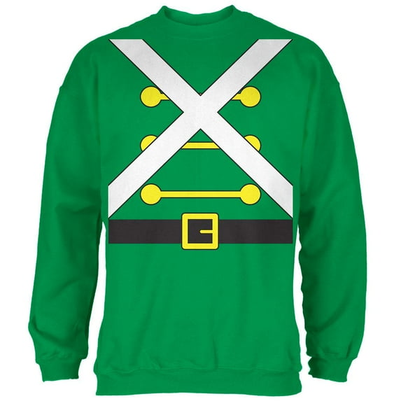 Christmas Toy Soldier Costume Mens Sweatshirt Irish Green LG