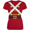 thumbnail image 1 of Christmas Toy Soldier Costume Red Juniors Soft T-Shirt - Large, 1 of 1