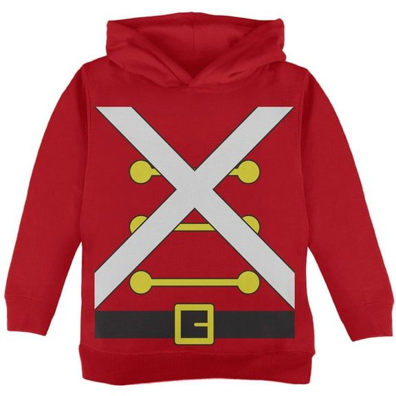 Christmas Toy Soldier Costume Red Toddler Hoodie - 2T