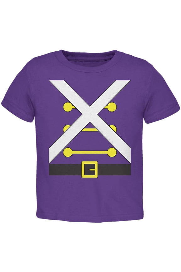 Christmas Toy Soldier Costume Toddler T Shirt Purple 2T
