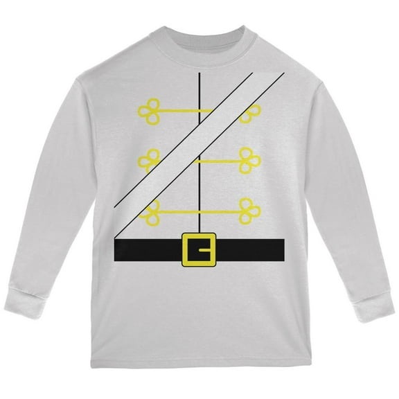 Christmas Toy Soldier Nutcracker Costume Youth Long Sleeve T Shirt White YMD