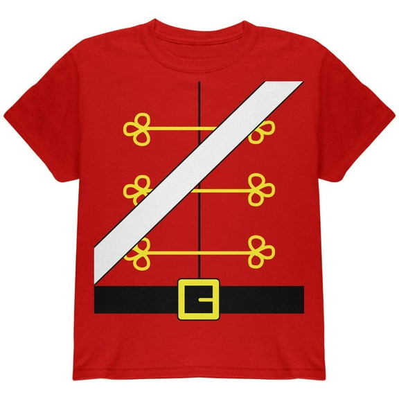 Christmas Toy Soldier Nutcracker Costume Youth T Shirt Red YMD