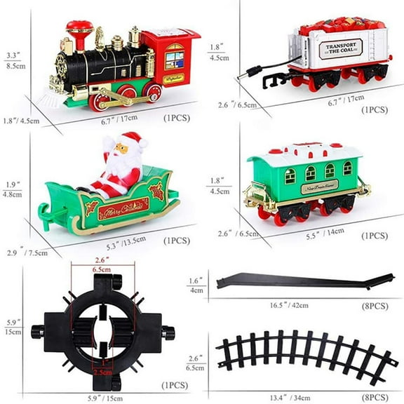 Christmas Toy Train Set With Light Sound Electric Train Toy Santa's Express Delivery Christmas Train Toy Gift For Kids