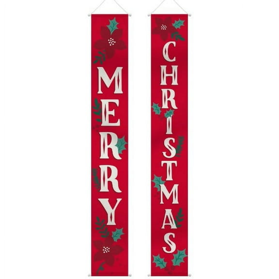 Christmas Traditional Hanging Flags Set (2pcs)